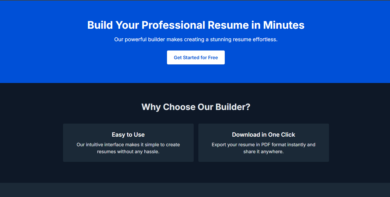 Resume builder